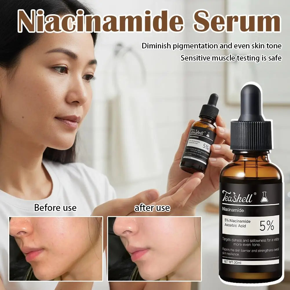 Teashell Serum 5 Niacinamide Arbutin Fade Dark Spots Skin