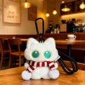 2-Pack Kawaii Black Cat Plush Keychain – Cute Bag Charm Gift