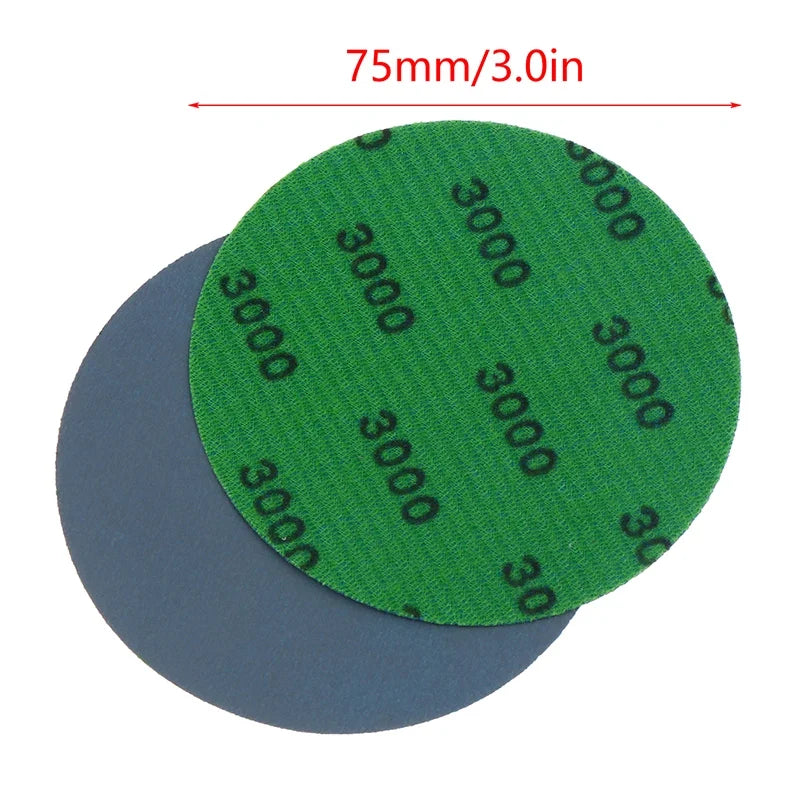 30Pcs 3-Inch Wet Dry Sanding Discs 800–3000 Grit Hook & Loop