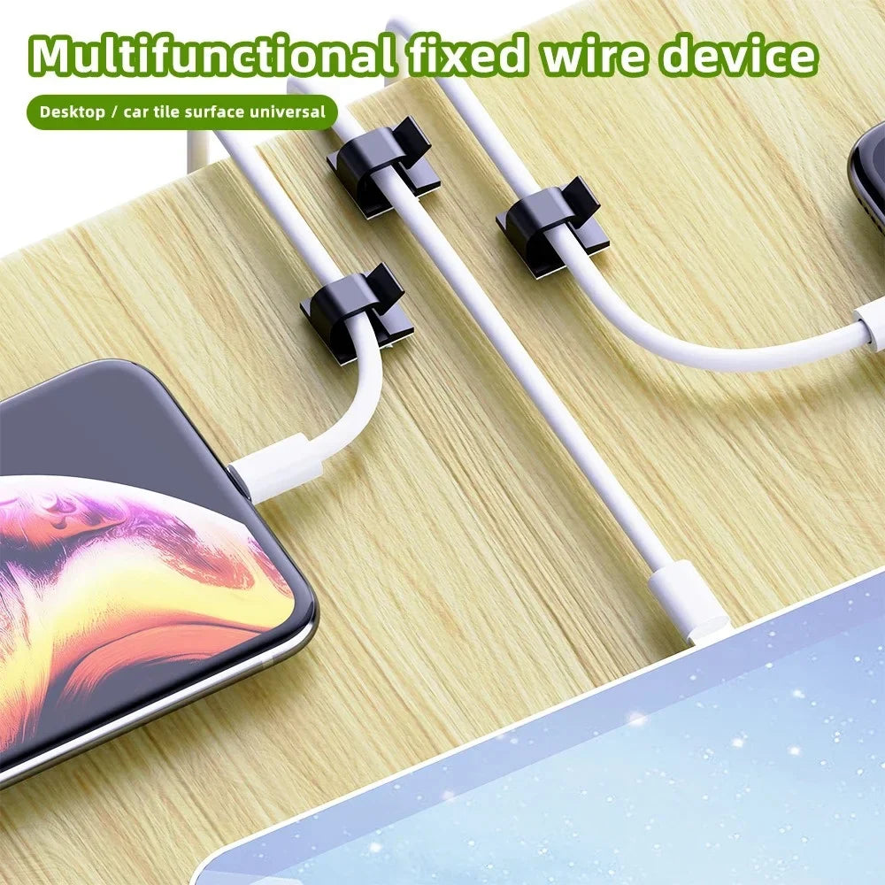 50PCS Adhesive Cable Clips | Wire Management Cord Organizer