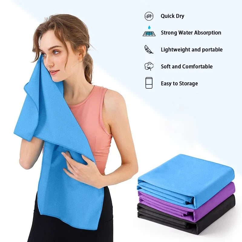 Quick-Dry Microfiber Sports Towel 40x80cm – Gym Beach Travel