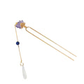 Purple Lotus Tassel Hairpin | Hanfu Cheongsam Hair Accessory