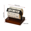 Wooden Rotary Perpetual Calendar – Rotating Desktop Ornament