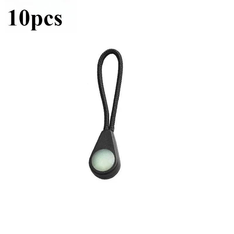 Luminous Zipper Pulls for Camping & Hiking — 5/10 Pack