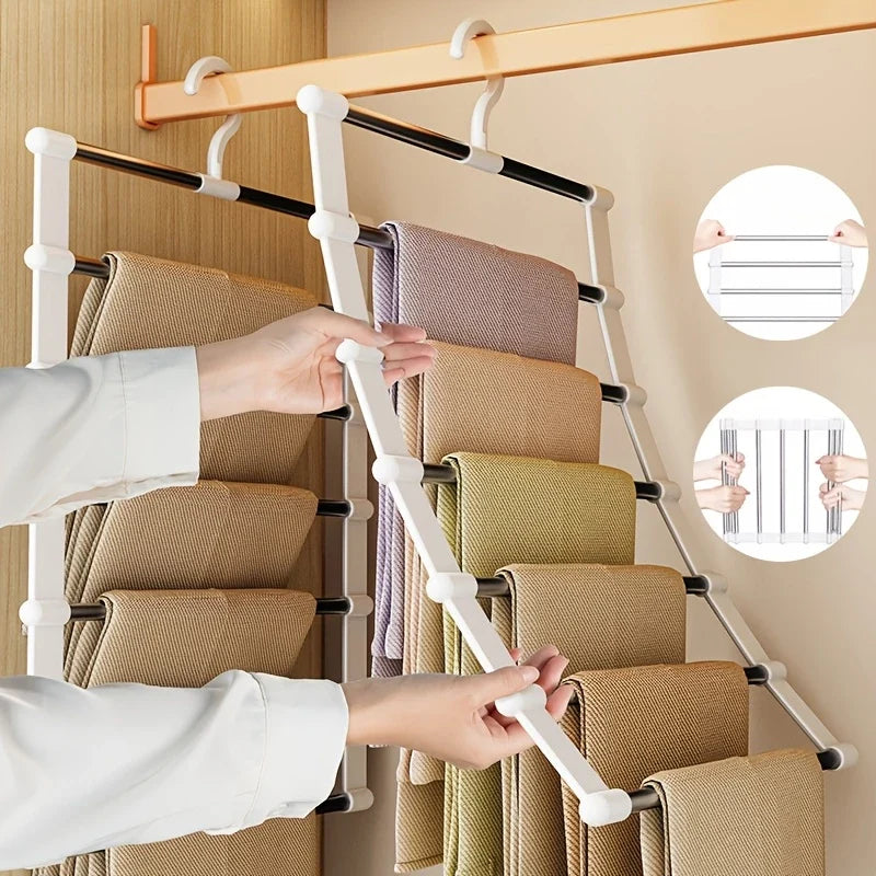 Multi-Layer Foldable Pants Hanger | Non-Slip Trouser Rack