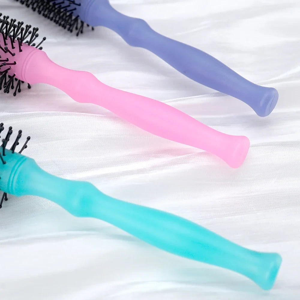 Ergonomic Round Styling Brush – Soft Nylon Bristles, All Hair Types