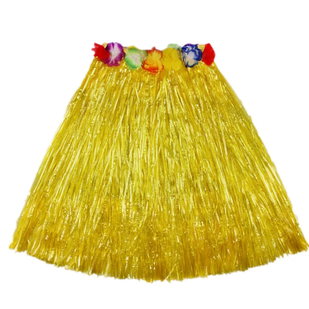 Hawaiian Hula Grass Skirt Set 40CM – Luau Costume Accessories
