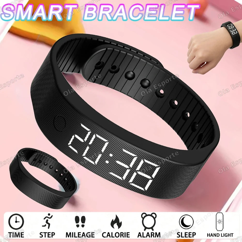LED Fitness Bracelet | Alarm Clock, Pedometer & Sleep Tracker