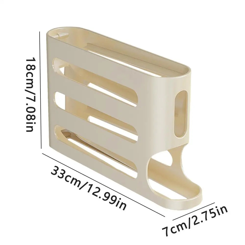 Automatic Egg Rolling Dispenser 4-Tier Large Capacity Tilted Storage
