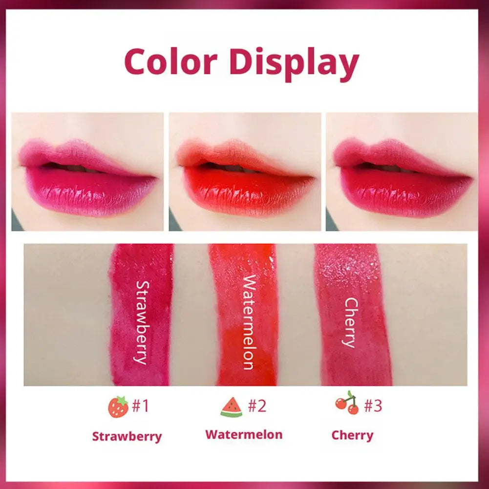 Moisturizing Liquid Lip Tint & Gloss – 3 Fruit Shades