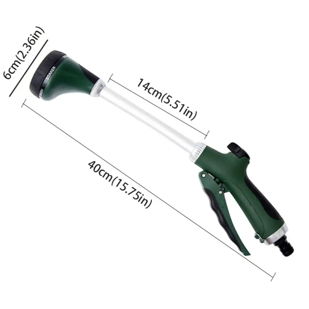 Long Handle Garden Hose Nozzle – 8-Mode Adjustable Spray