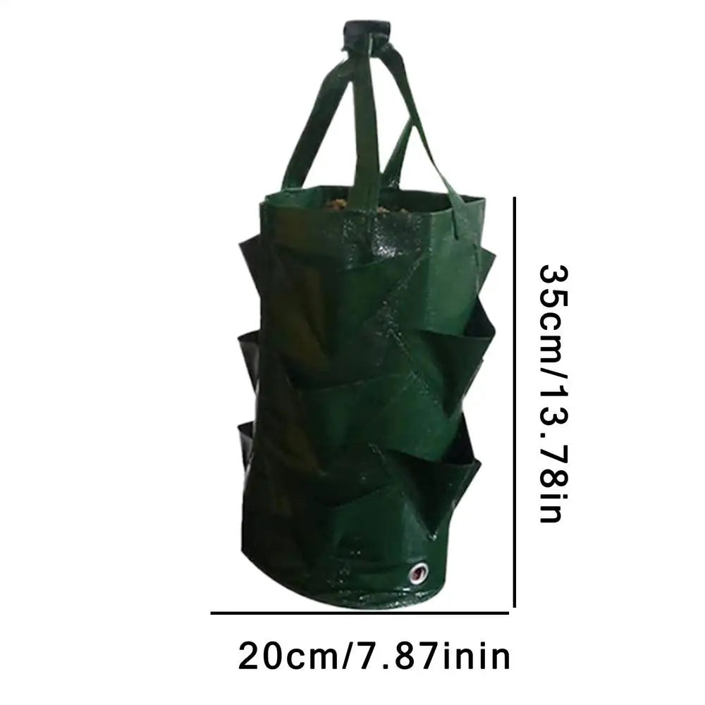 3-Pack Hanging Vertical Grow Bags – Strawberry & Tomato Planter