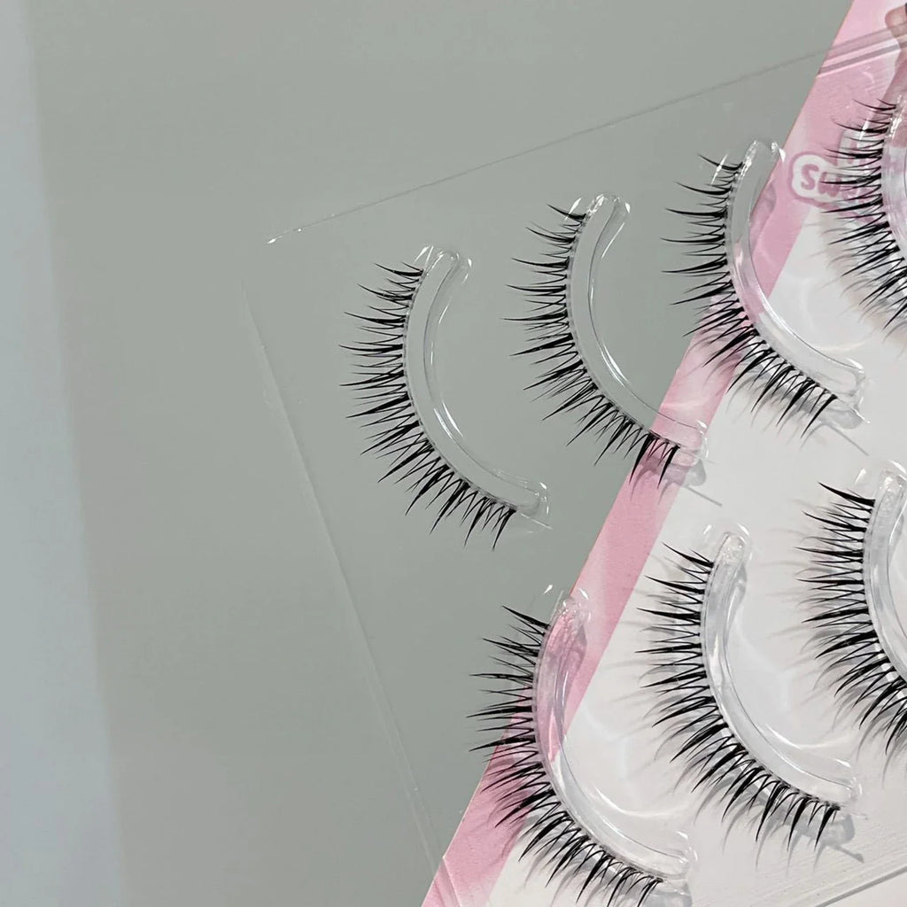 Natural Wispy Strip False Eyelashes – 5 Pairs DIY Lash Set