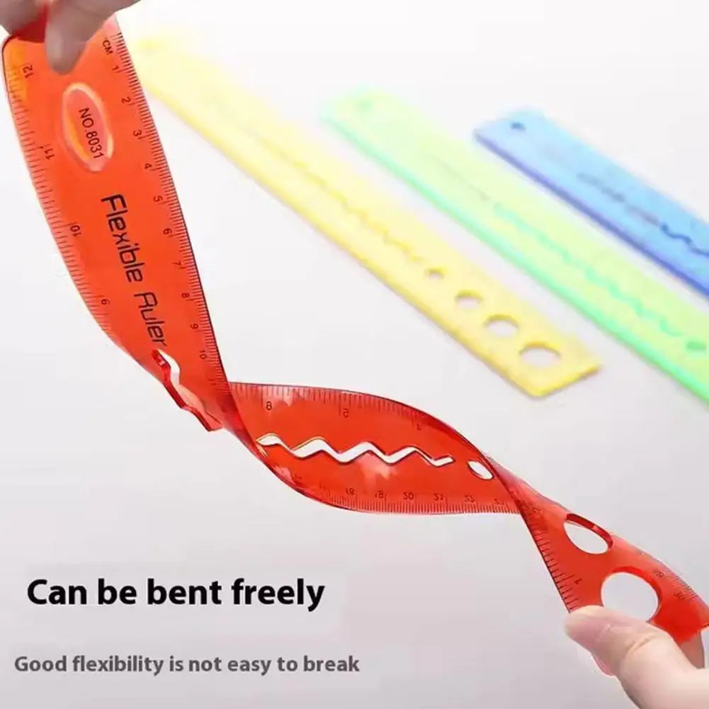 30cm Flexible Folding Ruler – Soft Plastic Student Ruler