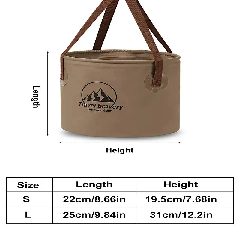 Foldable Waterproof Bucket – Portable Camping, Hiking & Fishing