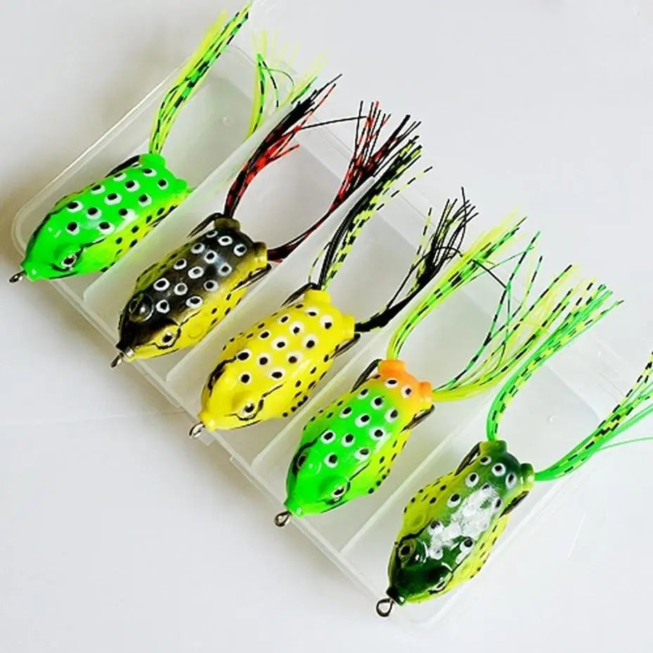Soft Frog Bass Fishing Lure Hollow Body Topwater Lures Unpainted