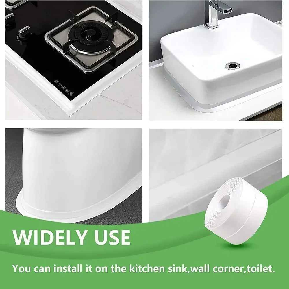 Waterproof Self-Adhesive Caulk Strip – Kitchen & Bathroom Seal