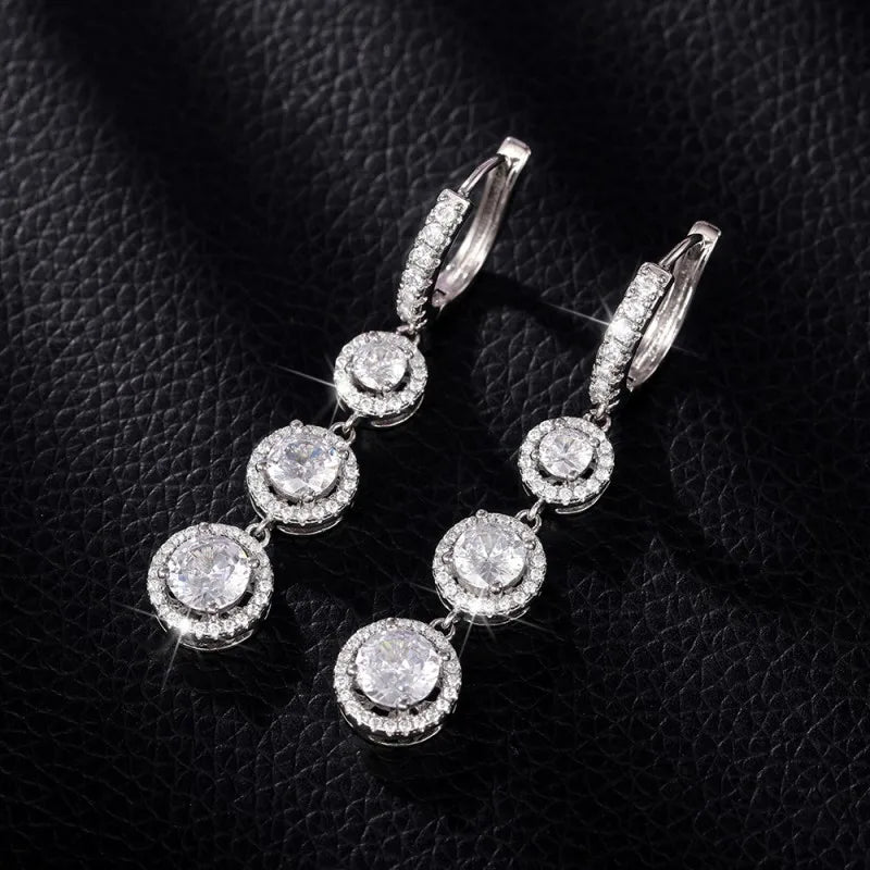 Huitan Cubic Zirconia Dangle Earrings – Sparkling Drop Jewelry