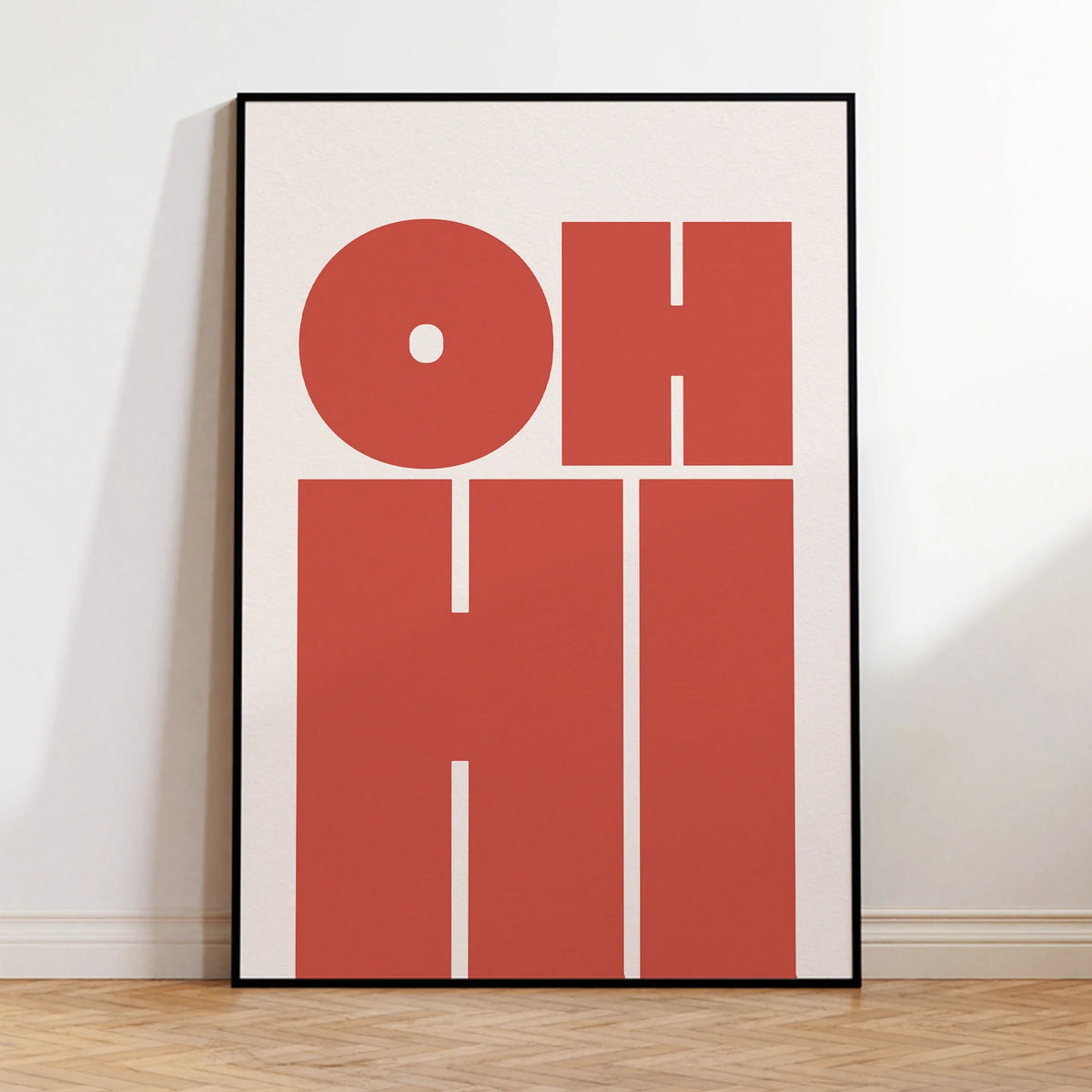 "Oh Hi" Minimalist Greeting Canvas Wall Art Print | Home Decor