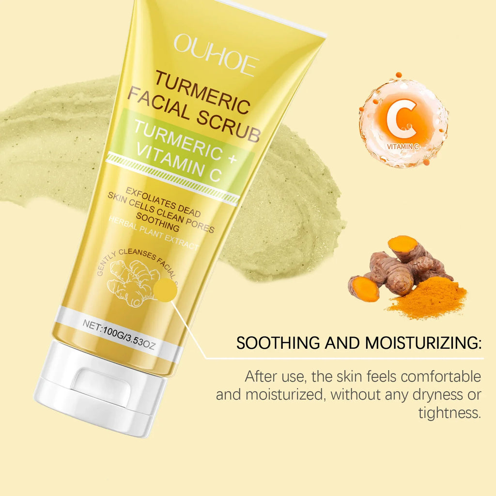 Turmeric Exfoliating Face Scrub – Brightening & Pore Cleansing