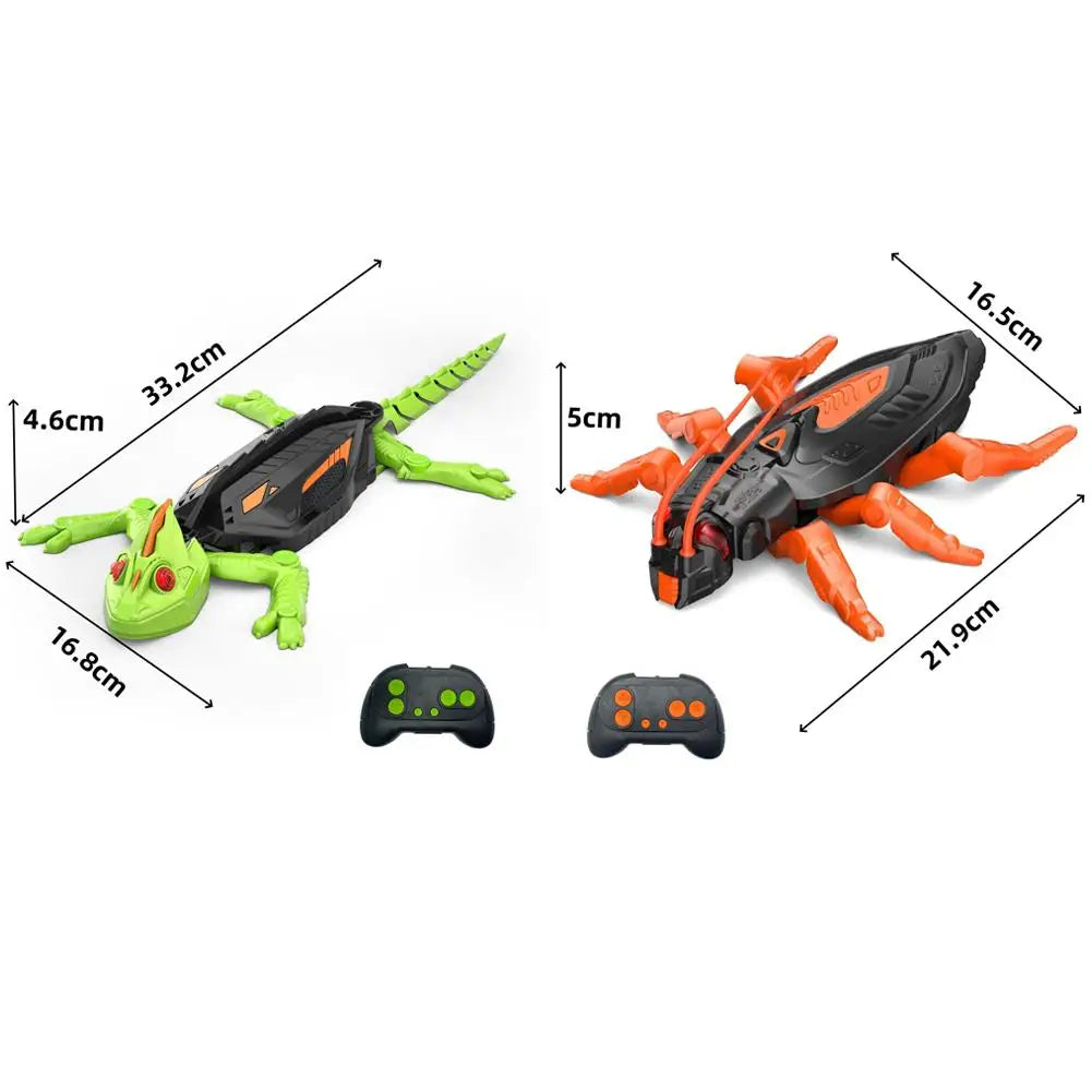 RC Wall Climbing Gecko Robot Toy – LED Eyes & 8m Remote Control