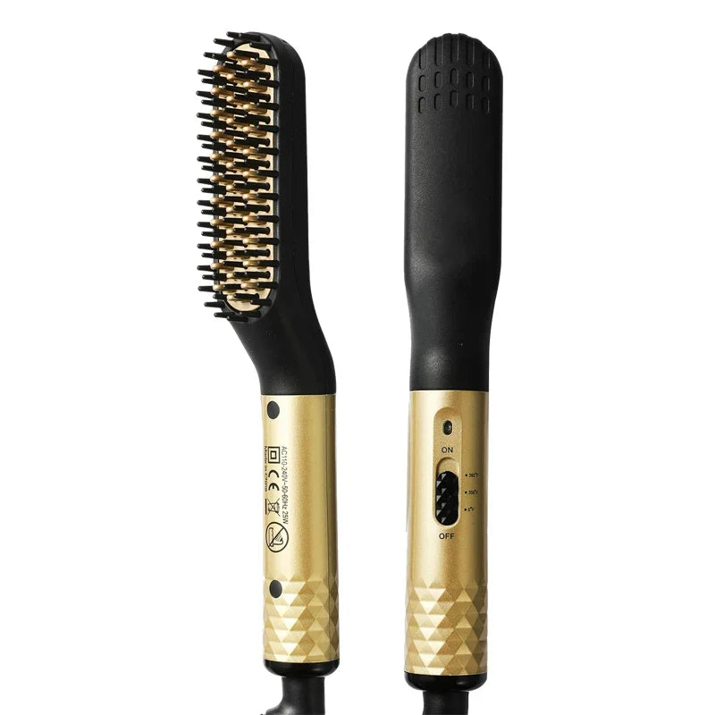 2-in-1 Hair Straightening Comb & Beard Styler | Fast Heating