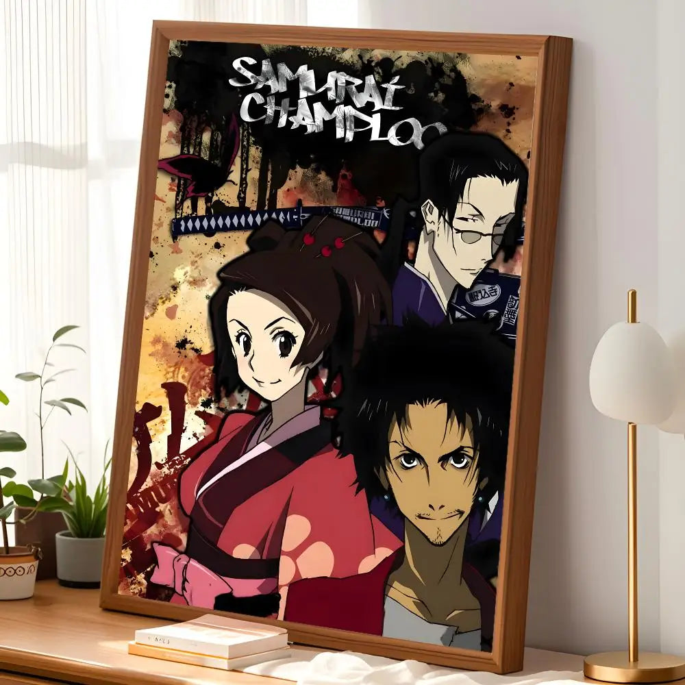 Samurai Champloo Anime Poster – Self-Stick HD Waterproof Wall Art