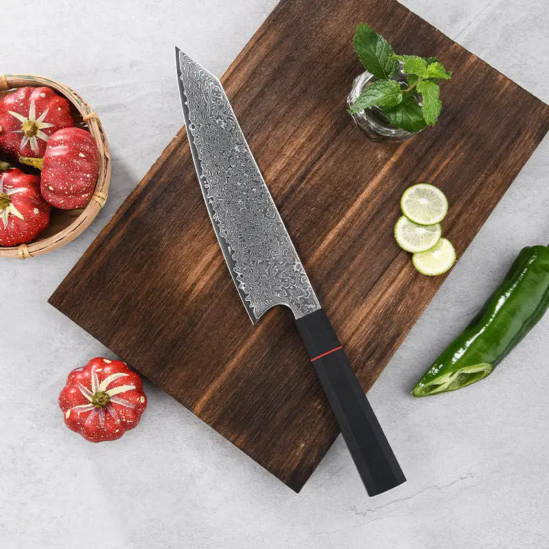 8-Inch Damascus Chef's Knife – 67-Layer VG10 Steel & G10 Handle
