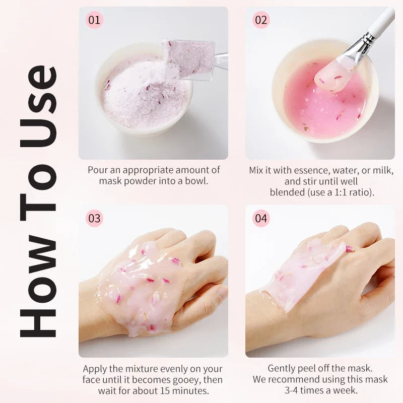 Rose Hyaluronic Acid Collagen Jelly Peel-Off Face Mask