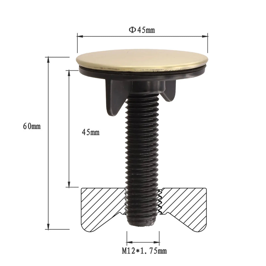 45mm Stainless Steel Sink Hole Cover – Tap Hole Blanking Plug