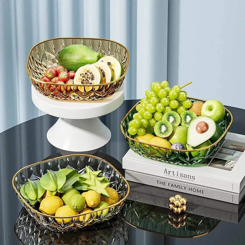 Household Fruit Bowl Salad Dessert Biscuit Plate Plastic Square