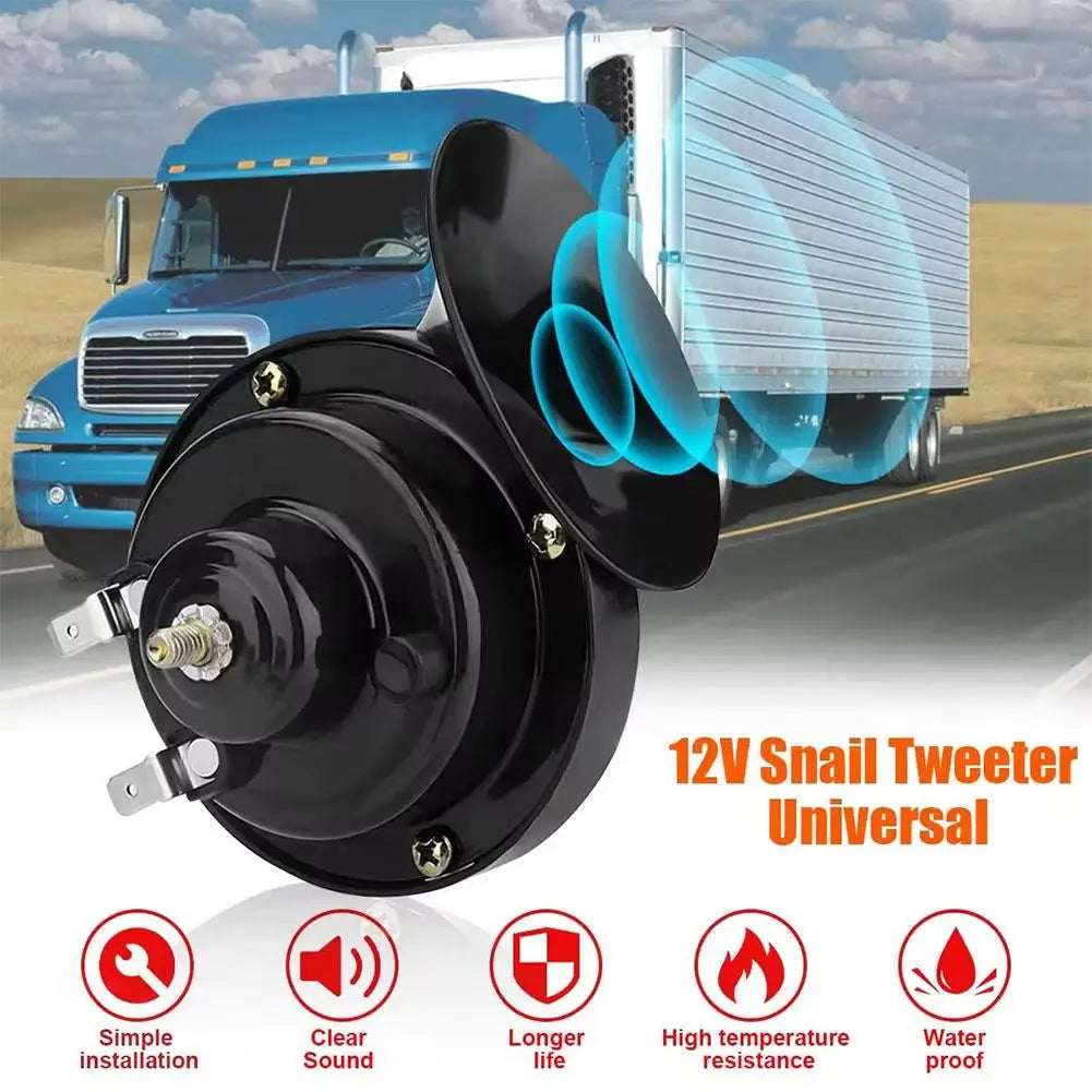 12V 510Hz Electric Snail Horn with Relay | Car Boat Motorcycle
