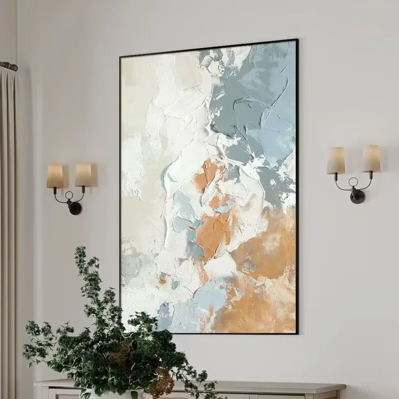 Handmade Abstract Floral Oil Painting | 3D Textured Canvas Wall Art