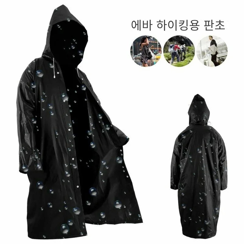 EVA Unisex Waterproof Raincoat – Hooded Outdoor Rainwear
