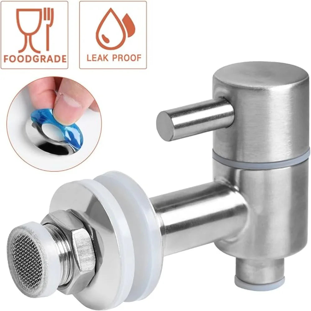 Stainless Steel Barrel Tap Spigot 16–25mm | Leakproof Faucet