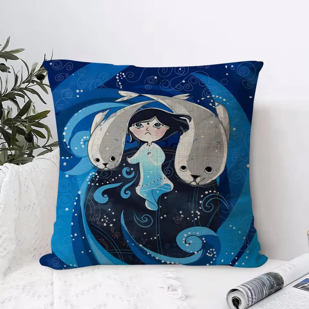 Song of the Sea Linen Cushion Cover | Hidden Zipper Pillowcase