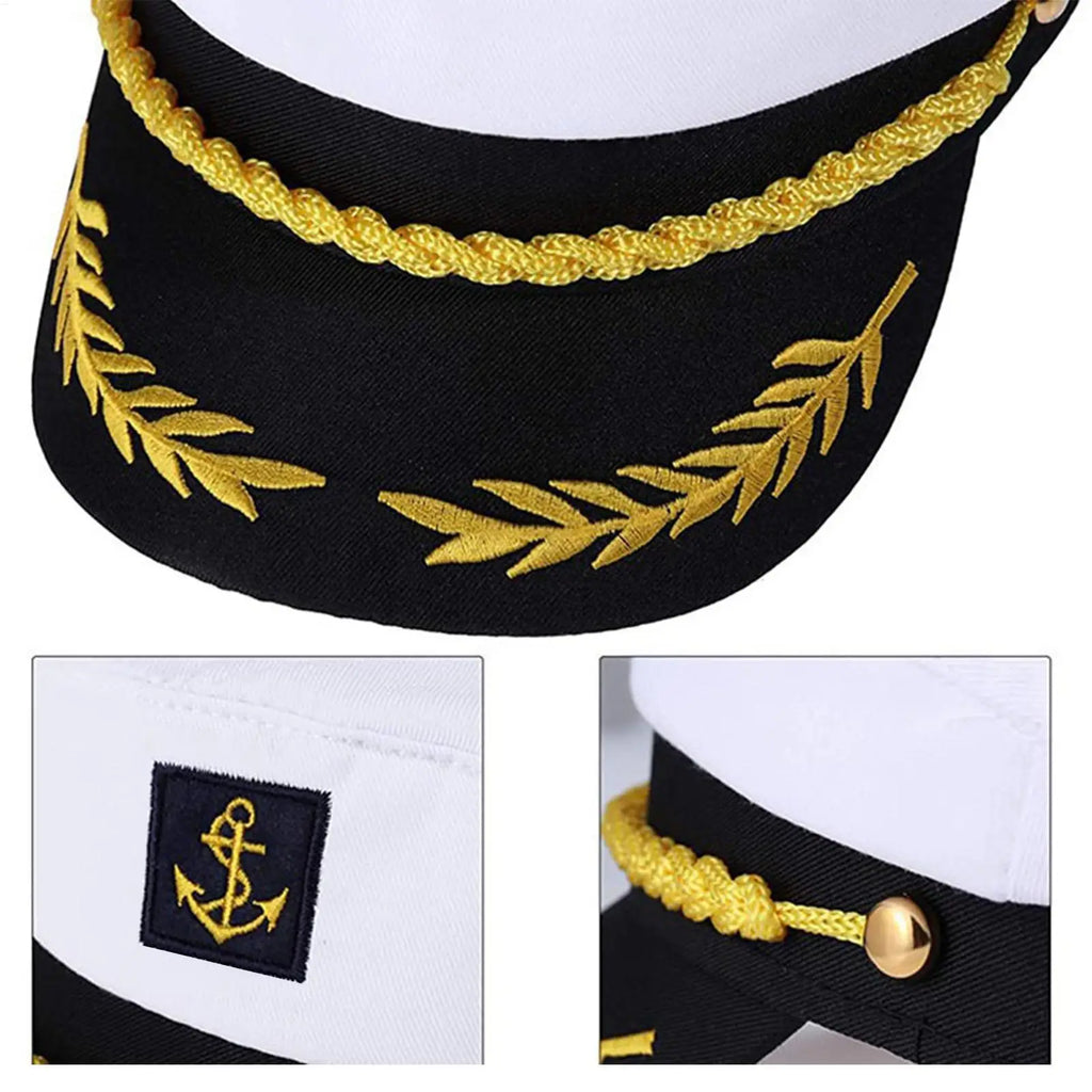 Yacht Rock Party Attire Women Adjustable Sailor Hat Costumes Apparel