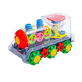 Transparent Light Music Train LED Early Educational Toys Bump Go Toy