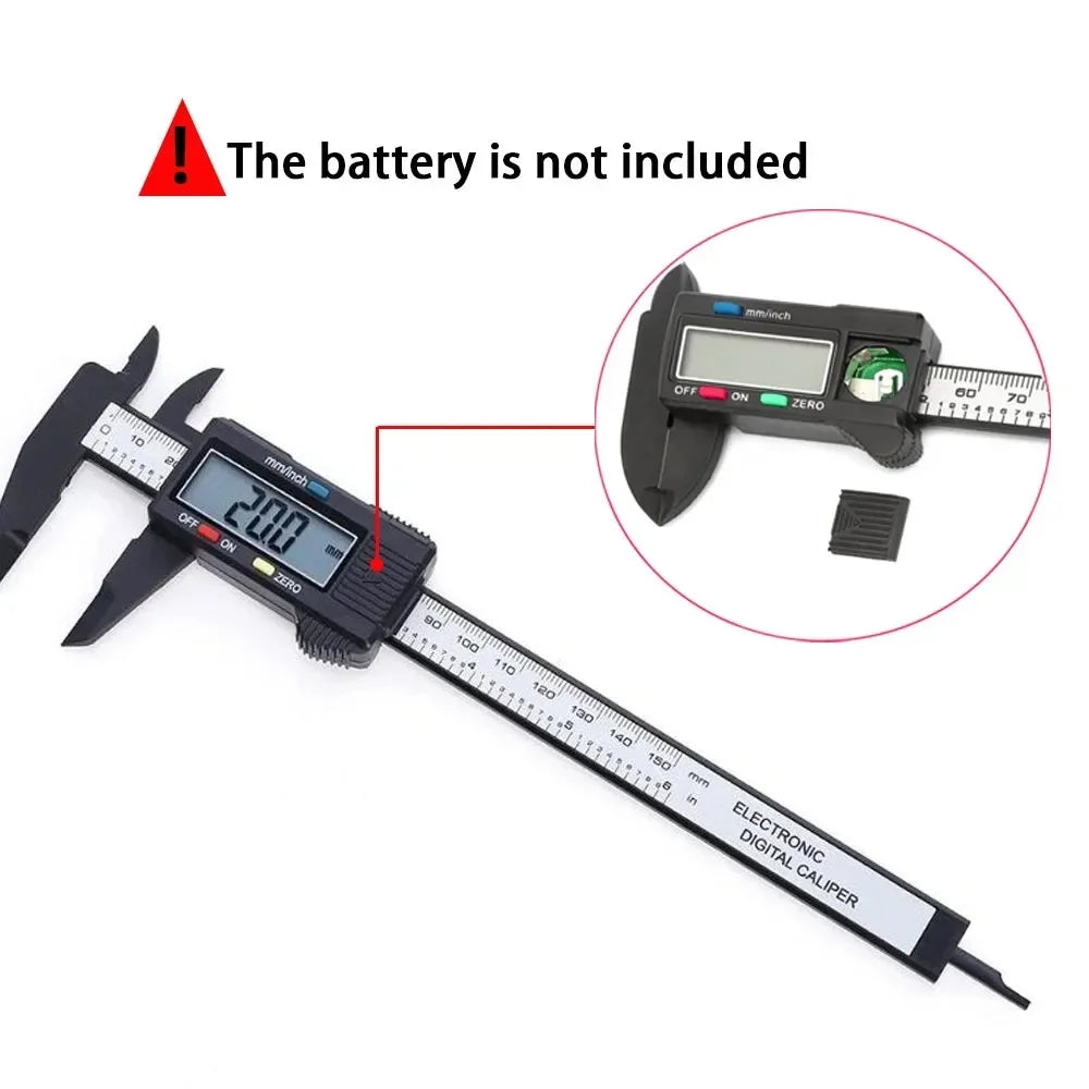 Digital Vernier Caliper 100mm/150mm Plastic LCD Measuring Tool