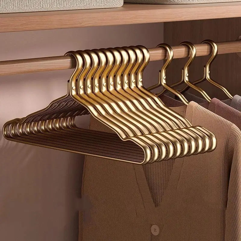 5-Pack Aluminum Anti-Slip Clothes Hangers | Closet Organizer