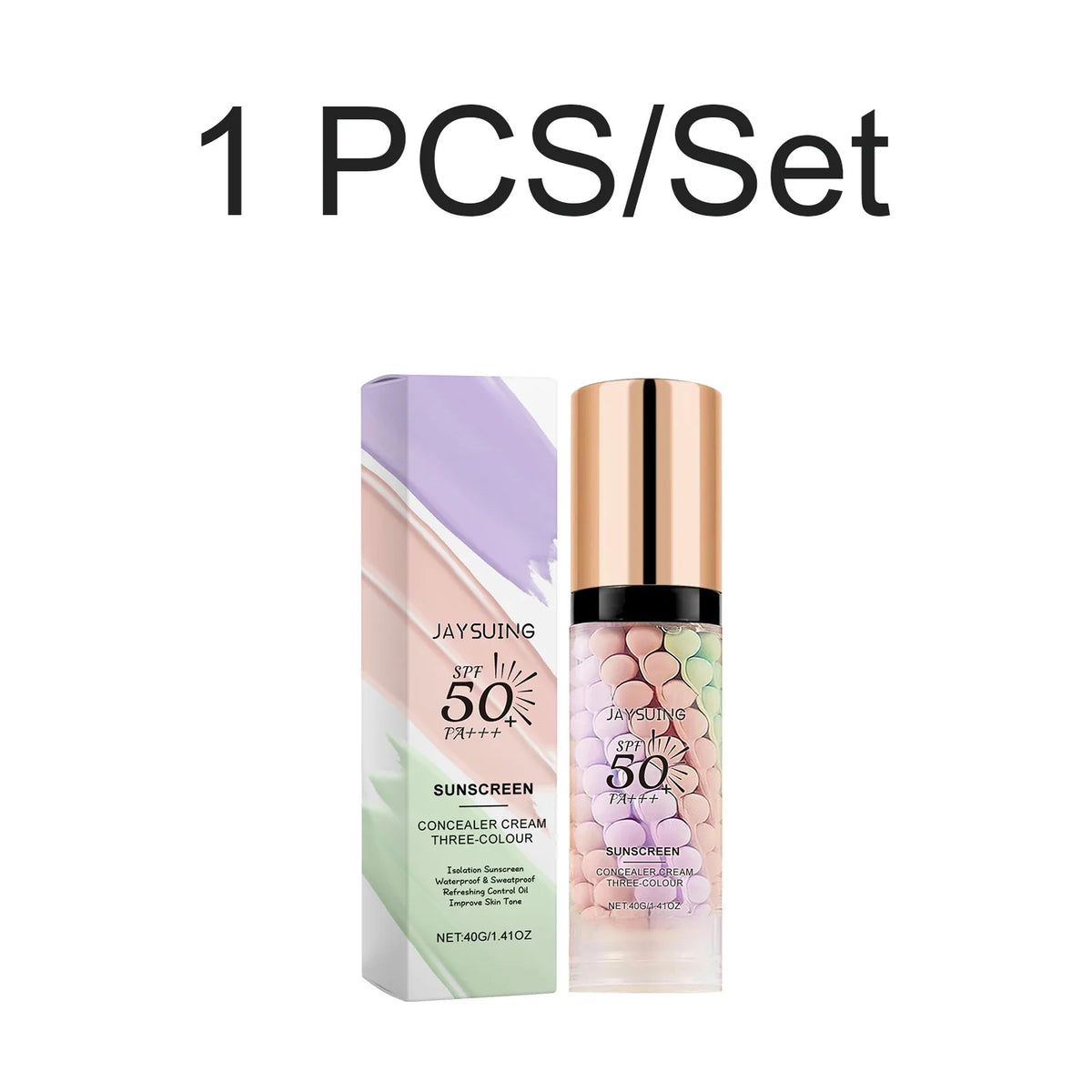 Tri-Color Correcting Sunscreen Primer – Waterproof Makeup Base