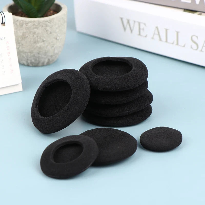 10-Pack Foam Ear Pads for Earhook Headphones – 35 to 60mm