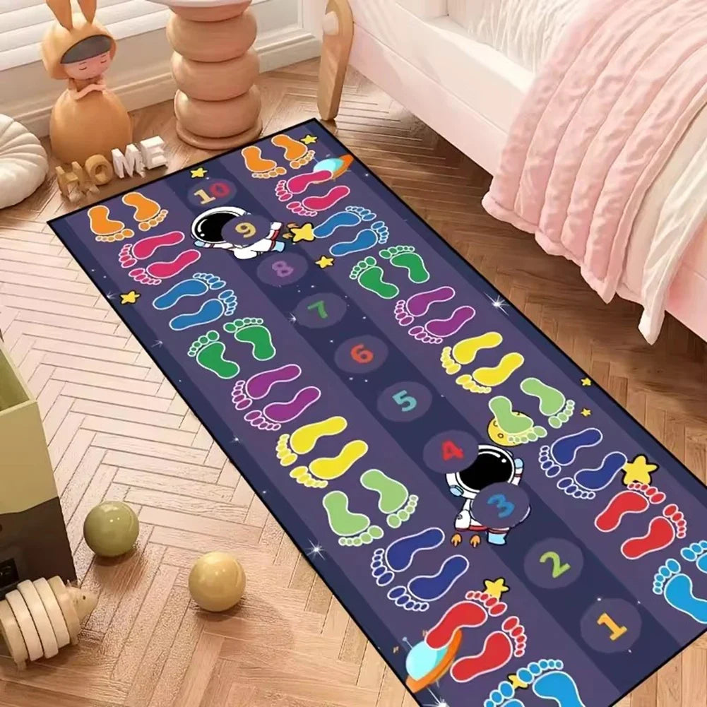 Kids Hopscotch Rug | Indoor Jump Game Mat for Classrooms