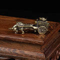 Pure Copper Bull Figurine | Retro Feng Shui Home Decor Ornament