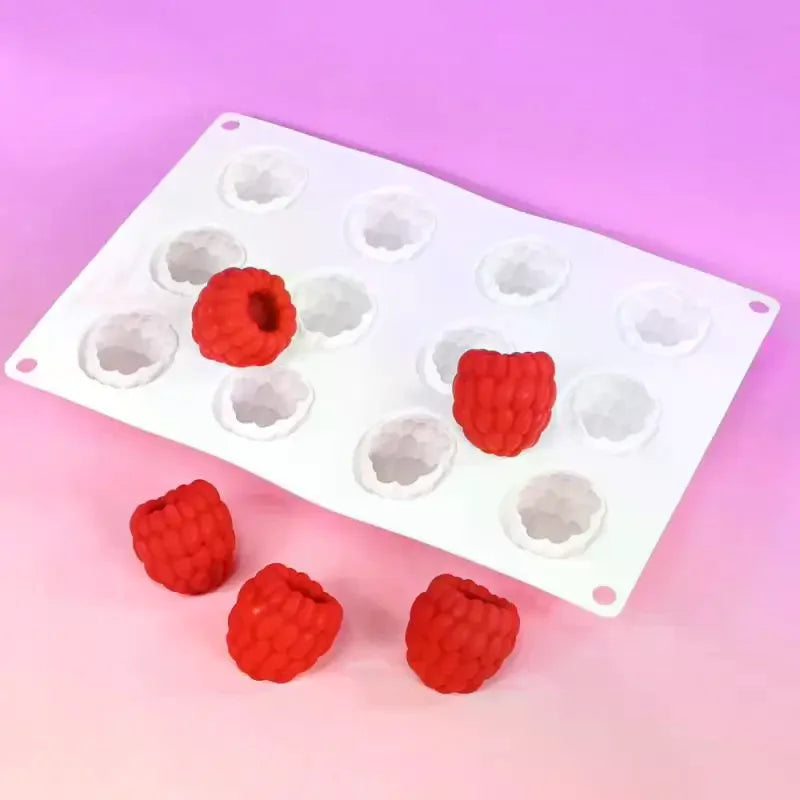 6-Cavity Silicone Raspberry Mold – Non-Stick Baking & Jelly Mold