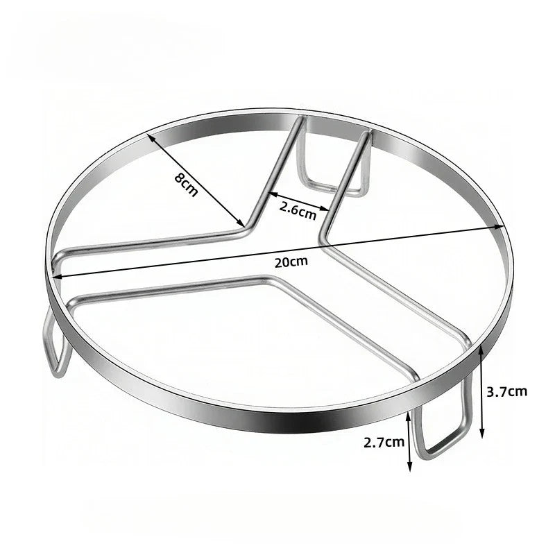 Stainless Steel Stackable Steamer Rack | Round Pot Pan Rack