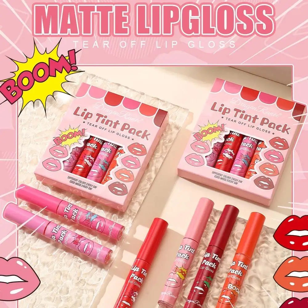 Dragon Ranee 6-Piece Tear-Off Lip Gloss Set | Matte & Hydrating