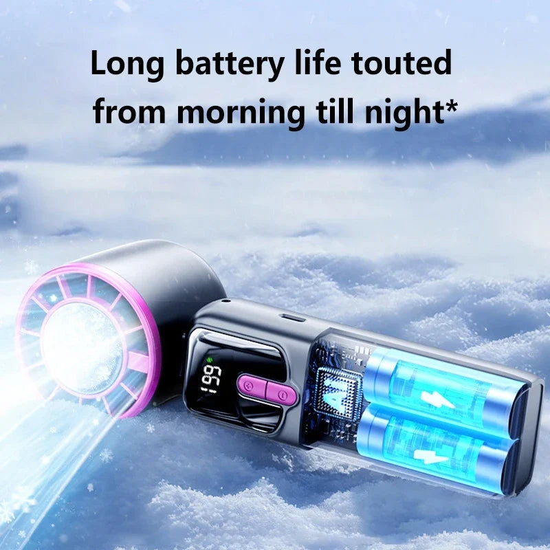 Lenovo Portable Handheld Fan 100-Speed USB Rechargeable Foldable