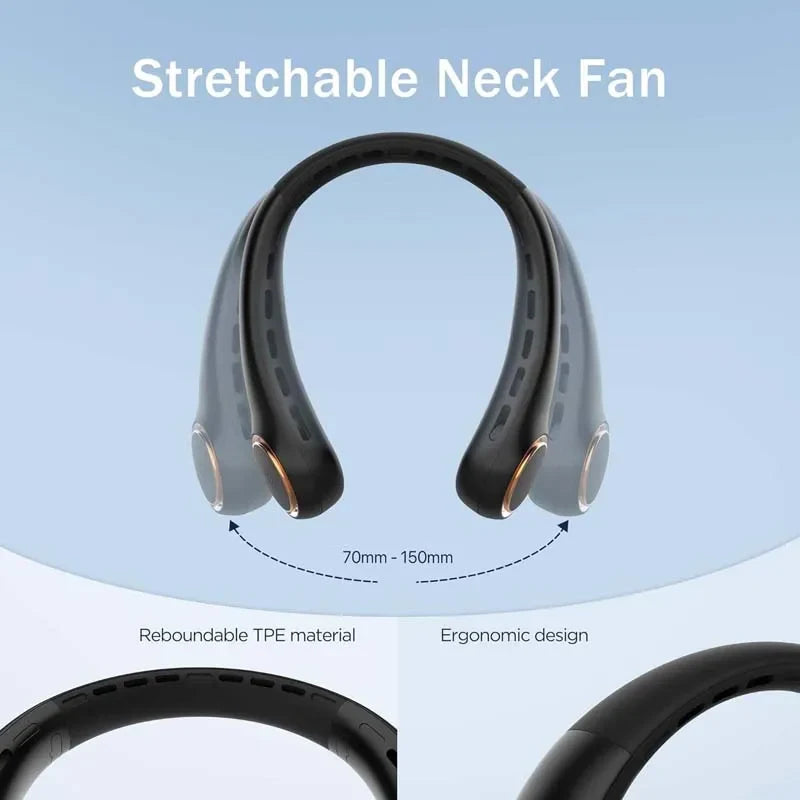 Portable Neck Fan 360° Cooling | 4000mAh USB Rechargeable