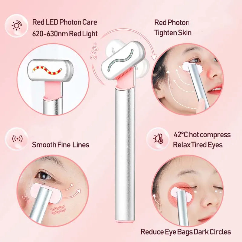 4-in-1 Red Light Therapy Wand | Microcurrent Facial Device